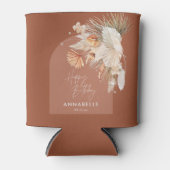 Terracotta bohian botanical Pampas modern Blikjeskoeler (Voorkant)