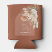 Terracotta bohian botanical Pampas modern Blikjeskoeler (Achterkant)