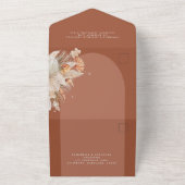 terracotta bohian pampas all in one uitnodiging (Buitenkant)