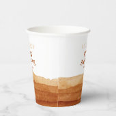 Terracotta Boho Abstract Baby shower Papieren Bekers (Rechts)