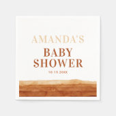 Terracotta Boho Abstract Baby shower Servet (Voorkant)