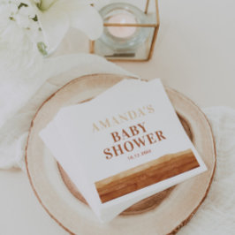 Terracotta Boho Abstract Baby shower Servet