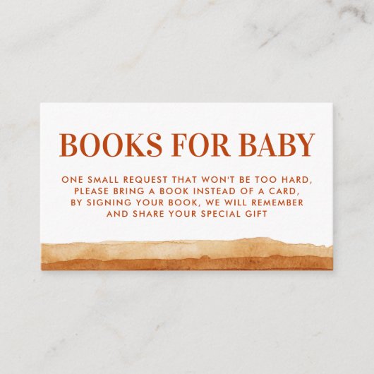 Terracotta Boho Abstract Desert Book Request Informatiekaartje (Voorkant)