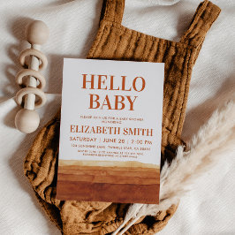 Terracotta Boho Abstract woestijn Baby shower Kaart