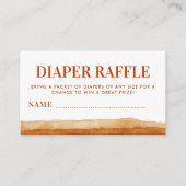 Terracotta Boho Abstracte Desert Diaper Raffle Informatiekaartje (Voorkant)