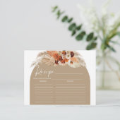 Terracotta boho arch heeft oranje receptkaarten ve briefkaart (Staand voorkant)