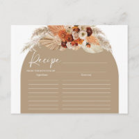 Terracotta boho arch heeft oranje receptkaarten ve