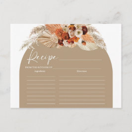 Terracotta boho arch heeft oranje receptkaarten ve briefkaart