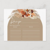 Terracotta boho arch heeft oranje receptkaarten ve briefkaart (Voorkant)