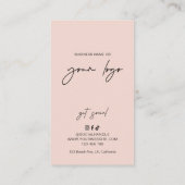 Terracotta Boho Arch Logo Nails Hair Spa Salon Afsprakenkaartje (Achterkant)