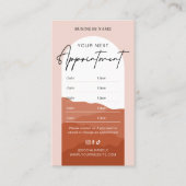 Terracotta Boho Arch Logo Nails Hair Spa Salon Afsprakenkaartje (Voorkant)