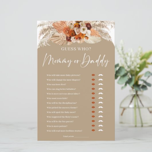 Terracotta Boho arch raad eens wie mama of papa sp (Staand voorkant)