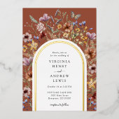 Terracotta Boho Arch Wedding Uitnodiging (Voorkant)
