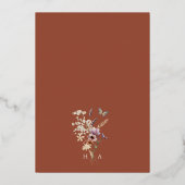 Terracotta Boho Arch Wedding Uitnodiging (Achterkant)