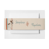 Terracotta boho art deco en vogelbruiloft uitnodigingen wikkel (Voorkant Voorbeeld)