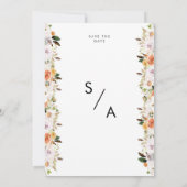 Terracotta Boho Autumn Floral Wedding Kaart (Achterkant)