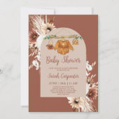 Terracotta Boho Baby Clothes Invitation Kaart (Voorkant)