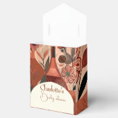 Terracotta boho baby shower bedankdoosjes (Geopend)