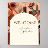 Terracotta boho baby shower poster (Voorkant)