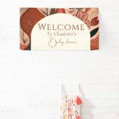 Terracotta boho baby shower spandoek (Insitu)