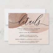 Terracotta Boho Beach Clean Details Simple Wedding RSVP Kaartje (Voorkant)