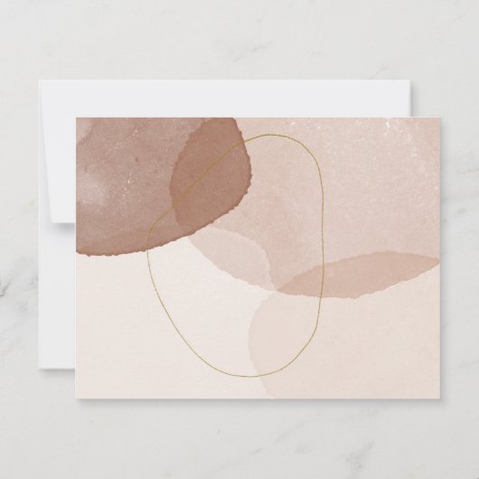 Terracotta Boho Beach Clean Details Simple Wedding RSVP Kaartje (Achterkant)