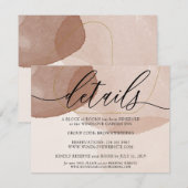 Terracotta Boho Beach Clean Details Simple Wedding RSVP Kaartje (Voorkant / Achterkant)