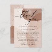 Terracotta Boho Beach Waterverf Beige Hartelijk da Informatiekaartje (Voorkant / Achterkant)