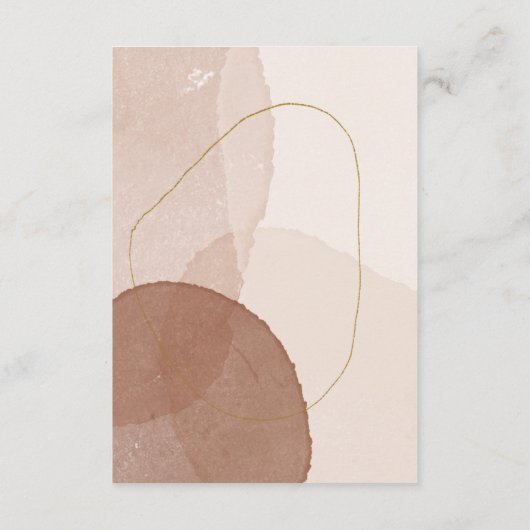 Terracotta Boho Beach Waterverf Beige Hartelijk da Informatiekaartje (Achterkant)