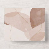 Terracotta Boho Beach Wedding All In One Uitnodiging (Achterkant)