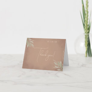 Terracotta Boho Bedankt! Kaart