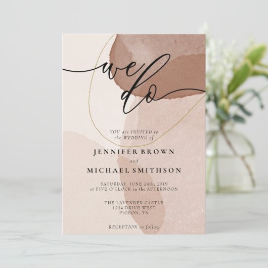 Terracotta Boho beuzelt een simpel huwelijk dat we Kaart (Staand voorkant)