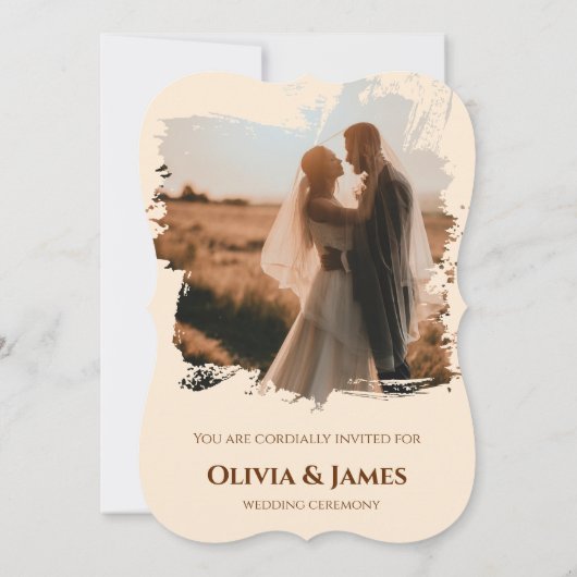 Terracotta Boho Bewaar de datum Kaart voor bruilof (Achterkant)