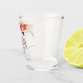 Terracotta Boho Bloemachtige Bruiloftsborrel Shot Glas (Rechts)