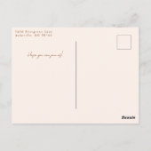 Terracotta Boho bloembrunch bubbelige bruidsmeiden Briefkaart (Achterkant)