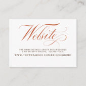 Terracotta Boho Bloemen Bruiloft Details Informatiekaartje (Voorkant)