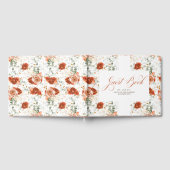 Terracotta Boho Bloemen Bruiloft Gastenboek (Volledig)