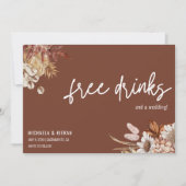 Terracotta Boho Bloemen Bruiloft Save The Date (Voorkant)