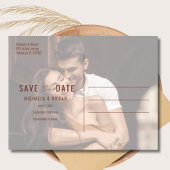 Terracotta Boho Bloemen Bruiloft Save The Date Aankondigingskaart