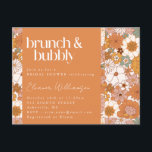 Terracotta Boho Bloemen Brunch Bubbly Vrijgezellen Briefkaart<br><div class="desc">Terracotta Boho Bloemen Brunch Bubbly Vrijgezellenfeest Briefkaart Uitnodiging</div>