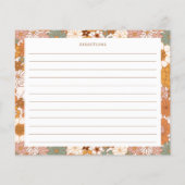 Terracotta Boho Bloemen Vrijgezellenfeest Recept K (Achterkant)