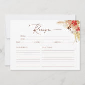 Terracotta Boho Bloemen Vrijgezellenfeest Recept K Kaart (Voorkant)