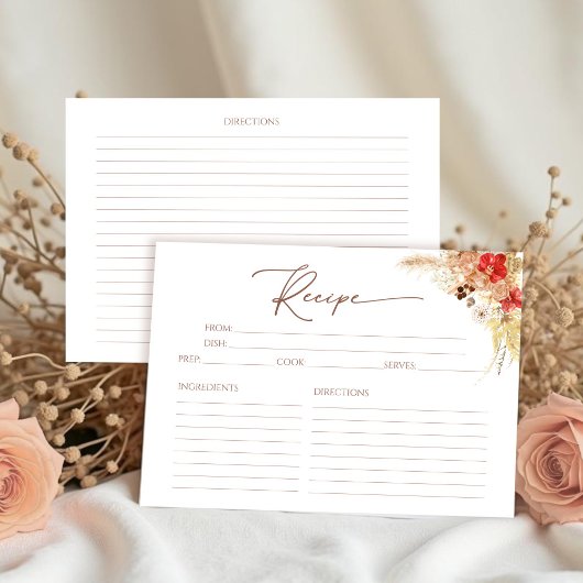 Terracotta Boho Bloemen Vrijgezellenfeest Recept K Kaart