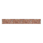 Terracotta Boho Bloemenlint Grosgrain Lint (Voorkant)