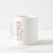 Terracotta Boho Bloemenlint Koffiemok (Voorkant links)