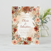 Terracotta Boho Bloemrijke Herfst Rustieke Elegant