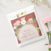 Terracotta Boho Bloom Cactus-Baby shower Bedankzakje (Gezegeld)