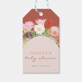 Terracotta Boho Bloom Cactus-Baby shower Cadeaulabel
