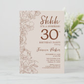 Terracotta Boho Botanical Surprise 30th Birthday Kaart (Staand voorkant)