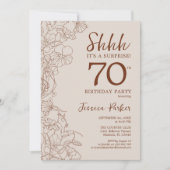 Terracotta Boho Botanical Surprise 70th Birthday Kaart (Voorkant)